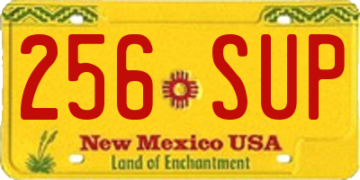 NM license plate 256SUP