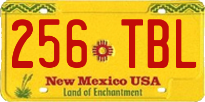 NM license plate 256TBL