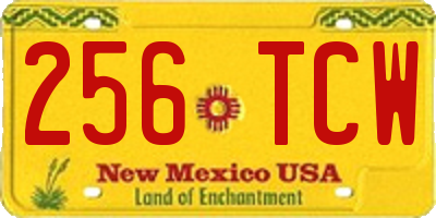 NM license plate 256TCW