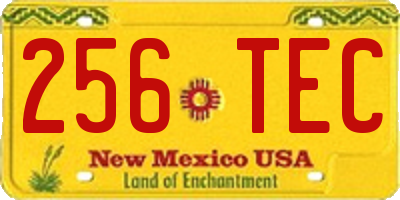 NM license plate 256TEC