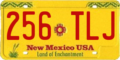 NM license plate 256TLJ