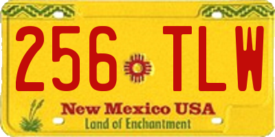 NM license plate 256TLW