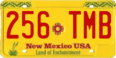 NM license plate 256TMB