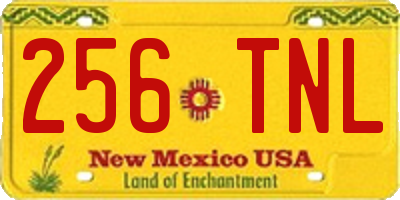 NM license plate 256TNL