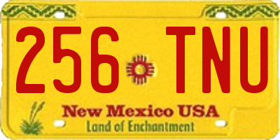NM license plate 256TNU