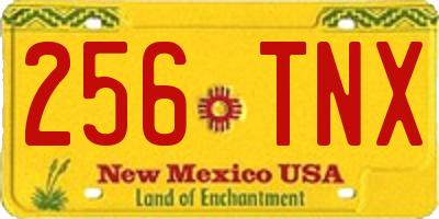 NM license plate 256TNX