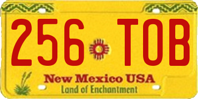 NM license plate 256TOB