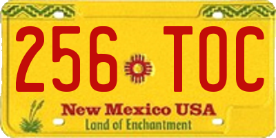 NM license plate 256TOC