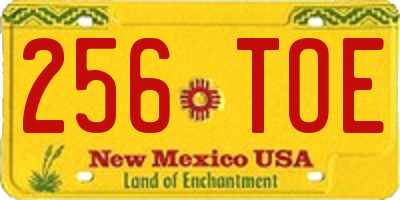 NM license plate 256TOE