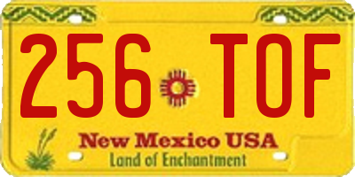 NM license plate 256TOF