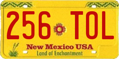 NM license plate 256TOL