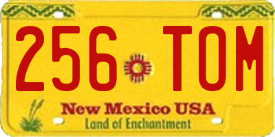NM license plate 256TOM