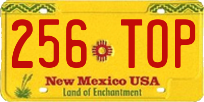 NM license plate 256TOP