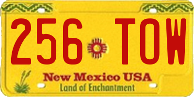 NM license plate 256TOW