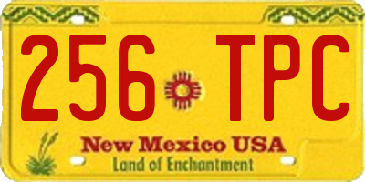 NM license plate 256TPC