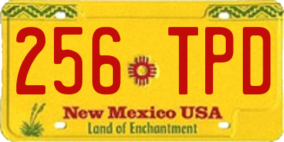 NM license plate 256TPD