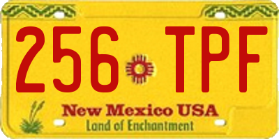 NM license plate 256TPF