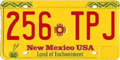 NM license plate 256TPJ