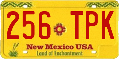 NM license plate 256TPK