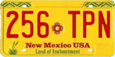 NM license plate 256TPN