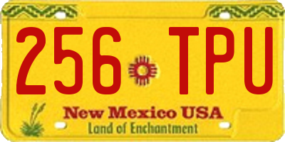 NM license plate 256TPU