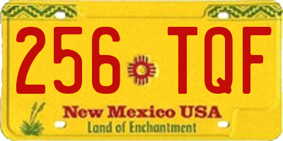 NM license plate 256TQF