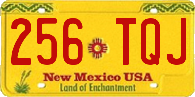 NM license plate 256TQJ