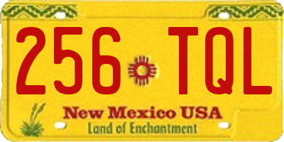 NM license plate 256TQL