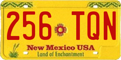 NM license plate 256TQN
