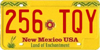 NM license plate 256TQY
