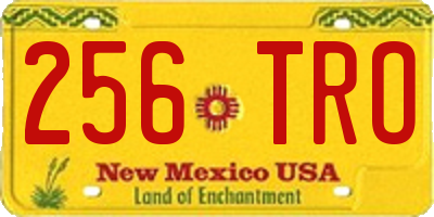 NM license plate 256TRO