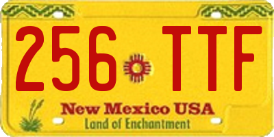 NM license plate 256TTF