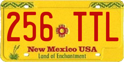 NM license plate 256TTL