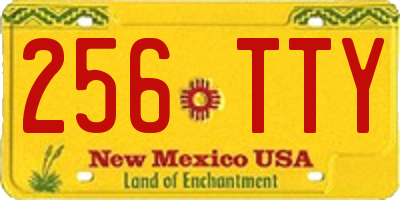 NM license plate 256TTY