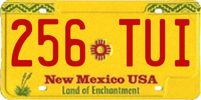 NM license plate 256TUI