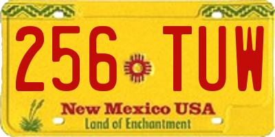 NM license plate 256TUW