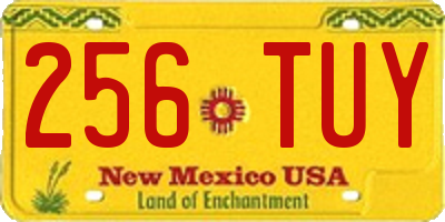 NM license plate 256TUY