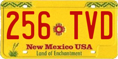 NM license plate 256TVD