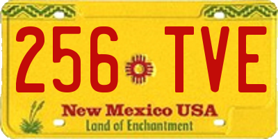 NM license plate 256TVE