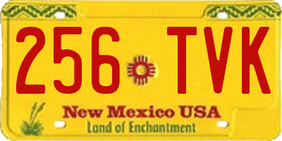 NM license plate 256TVK