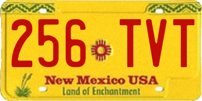 NM license plate 256TVT