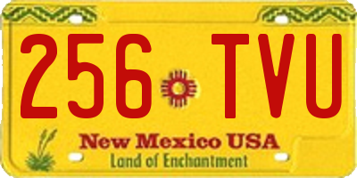 NM license plate 256TVU