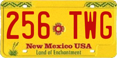 NM license plate 256TWG