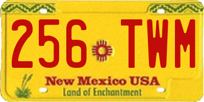 NM license plate 256TWM