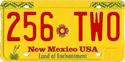 NM license plate 256TWO