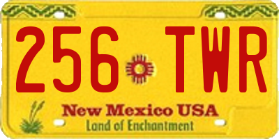 NM license plate 256TWR