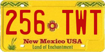 NM license plate 256TWT