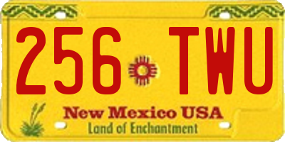 NM license plate 256TWU