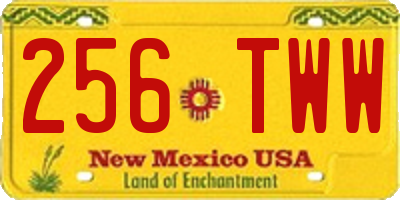 NM license plate 256TWW