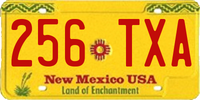 NM license plate 256TXA